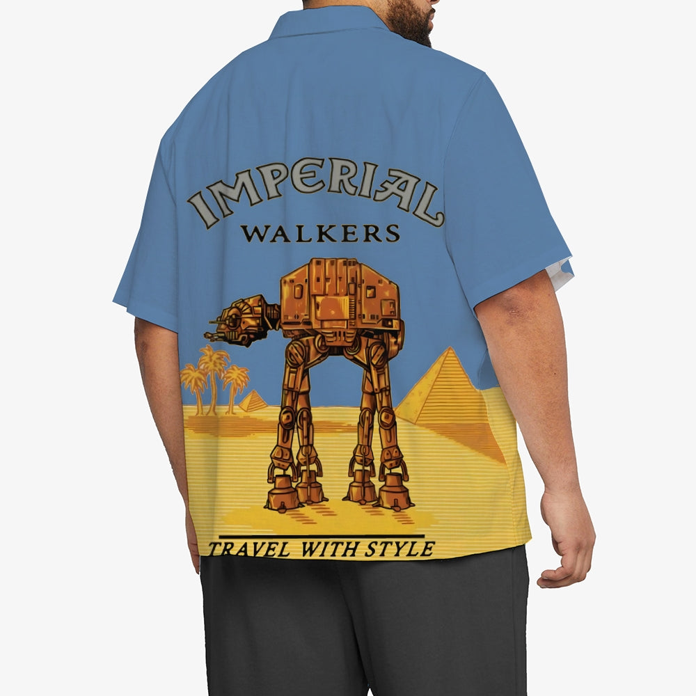 Travel with the Giant Armored Walker Print Shirt Short Sleeve Shirt 2406002522