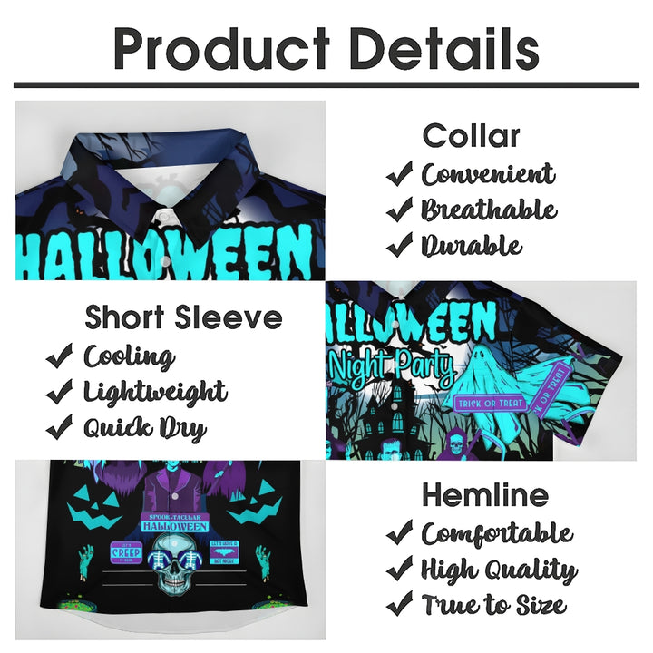 Halloween Vampire Large Size Short Sleeve Shirt 2408000230