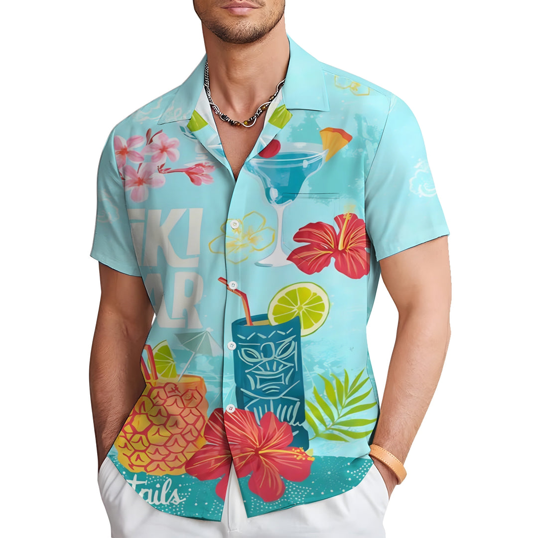 Men's Hawaiian TIKI ART Casual Short Sleeve Shirt 2403000709