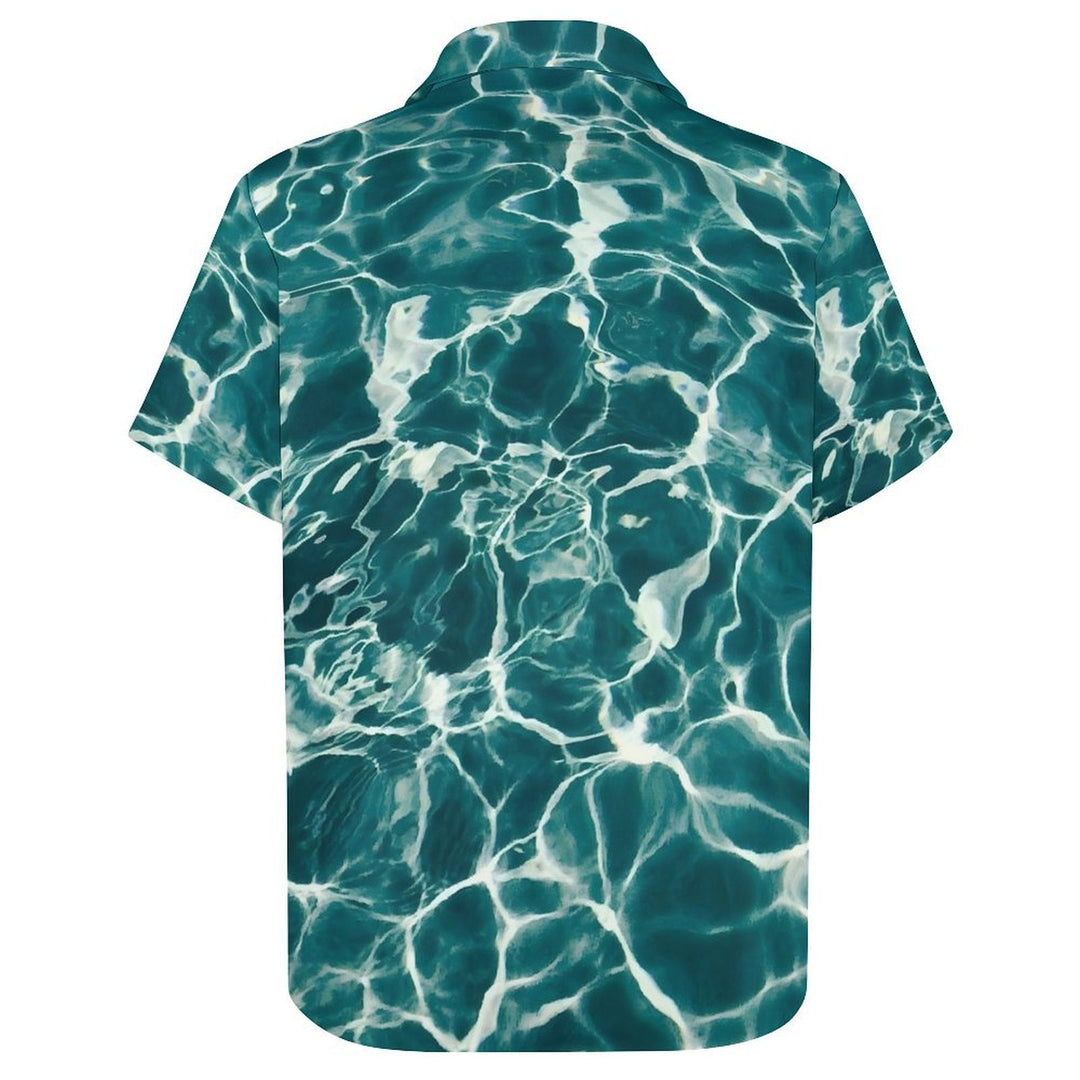 Hawaiianisches Herren-Kurzarmhemd mit Wellenmuster 2304108630