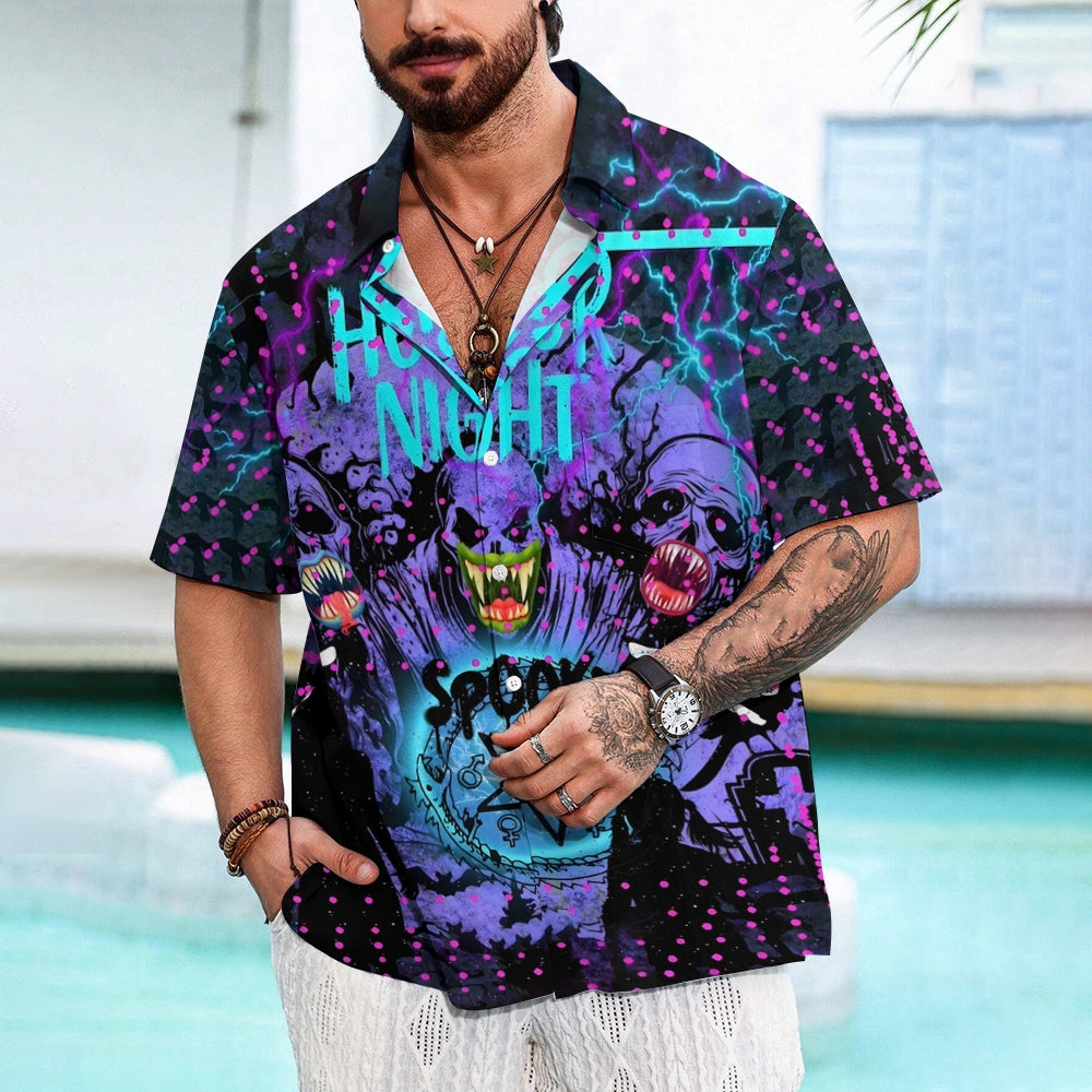 Halloween Horror Casual Large Size Short Sleeve Shirt 2408000222