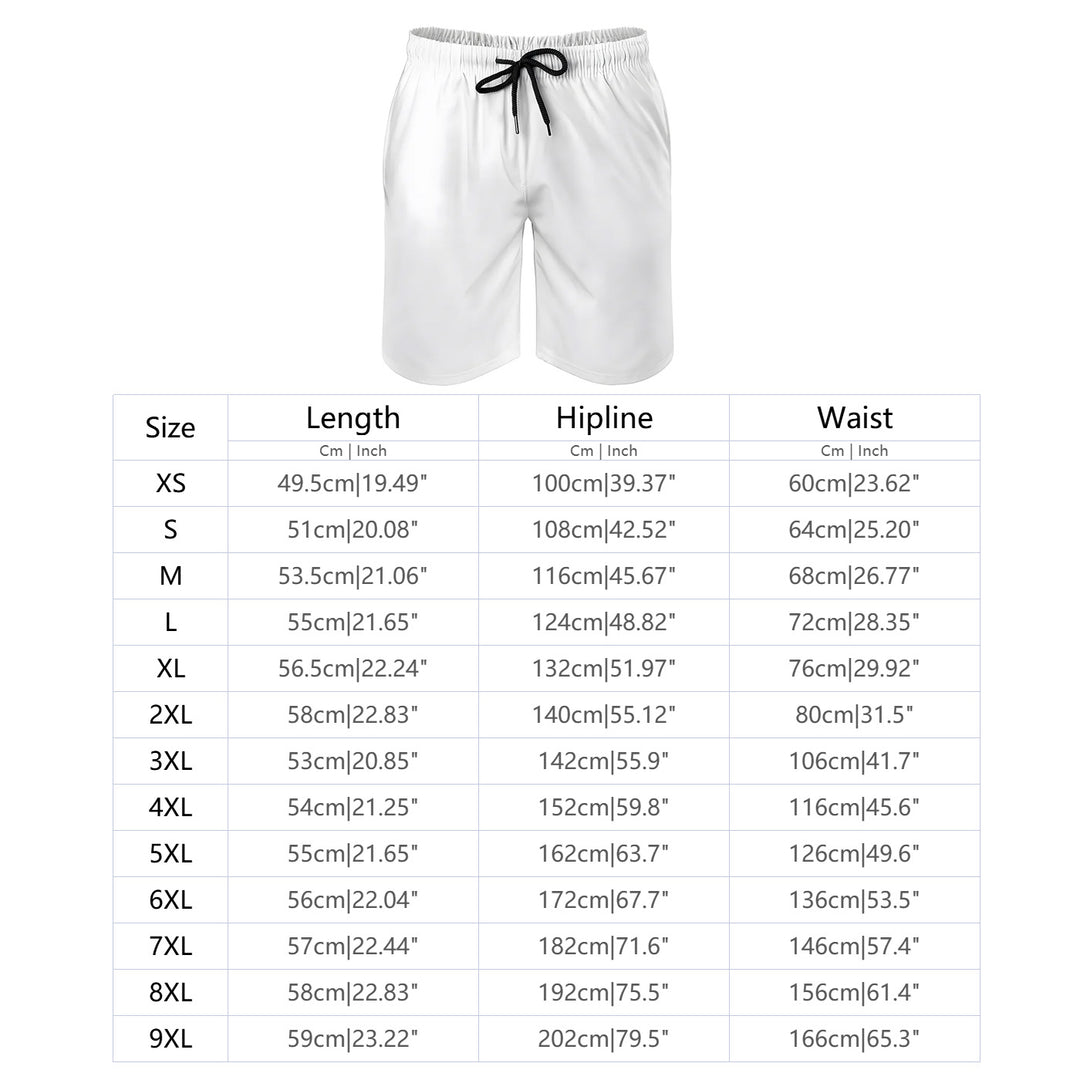 Men's with spots full body print casual shorts