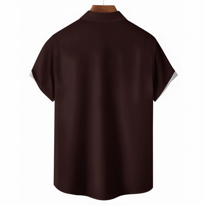 Men's TIKI ART Casual Short Sleeve Shirt 2403000713