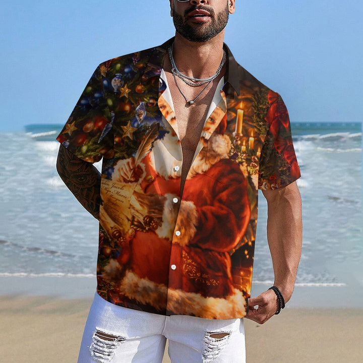 Men's Hawaiian Casual Short Sleeve Shirt 2410007599