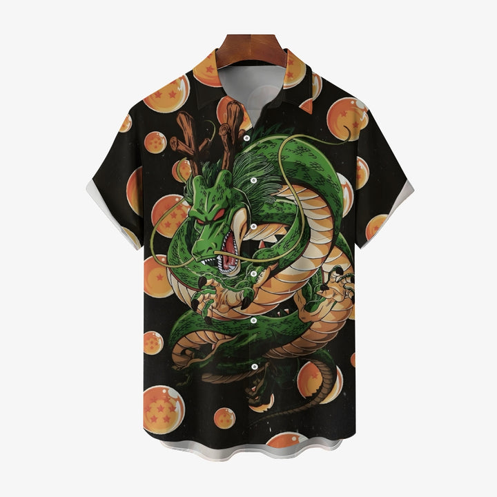 Cartoon Dragon Ball Printing Short Sleeve Shirt 2412001940