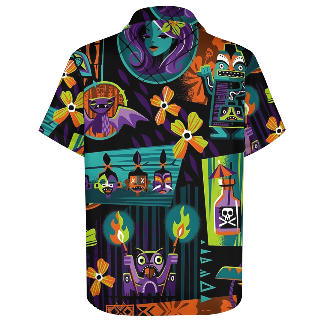 Men's Tribal Print Casual Short Sleeve Shirt 2404000878