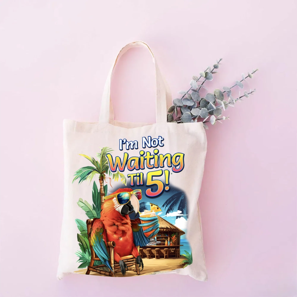 Vacation Parrot Letters Seaside Casual Tote Bag