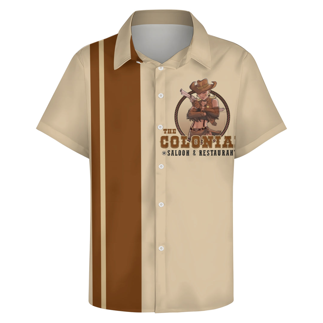Men's 'The Colonial' Print Casual Short Sleeve Shirt 2404001507