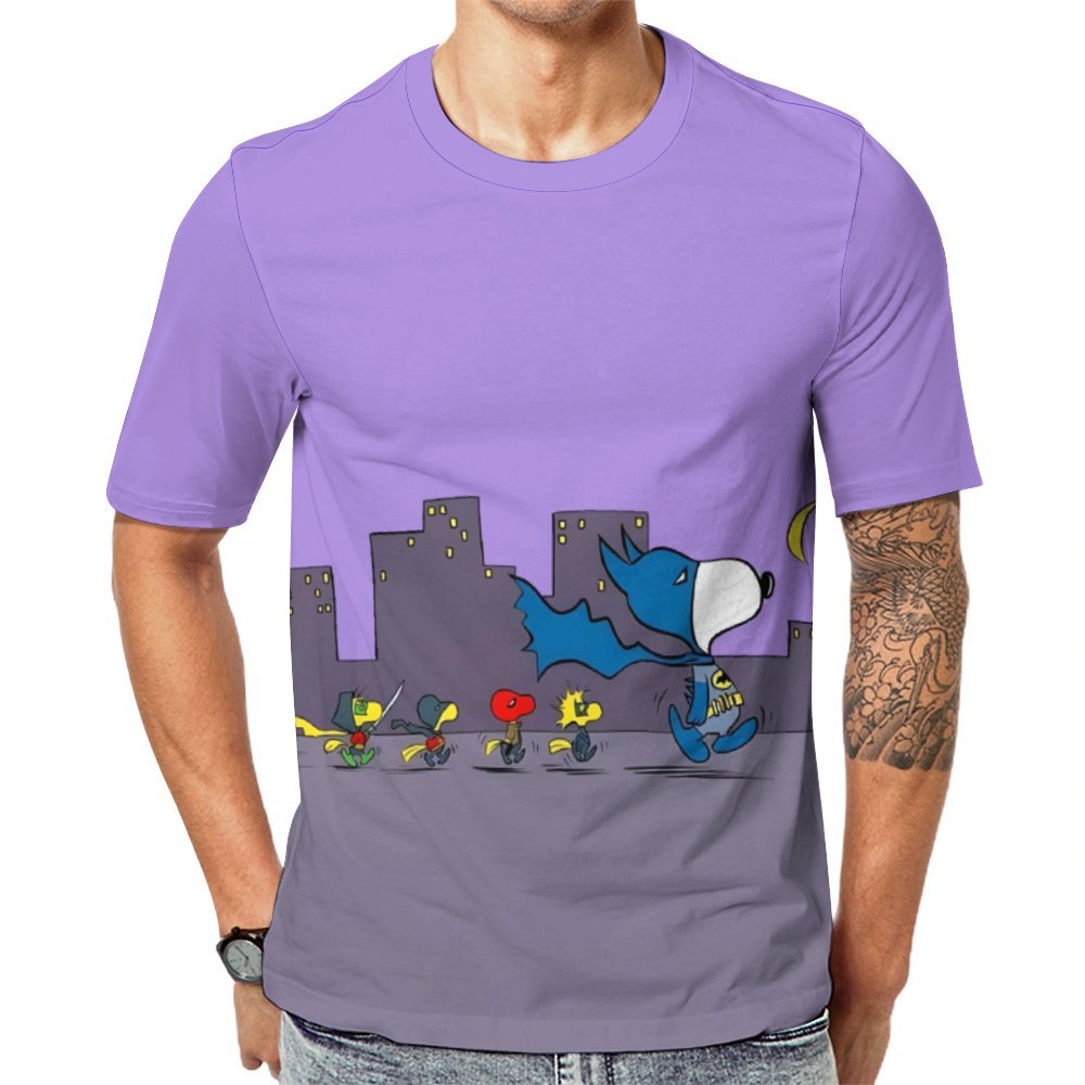 Men's Cartoon Character Round Neck Casual T-Shirt 2403000842