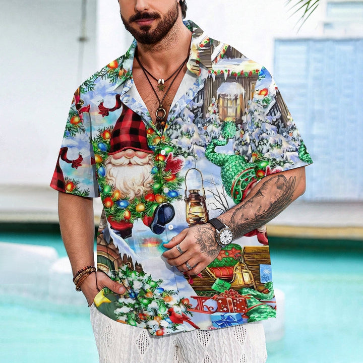 Christmas Christmas Tree Casual Large Size Short Sleeve Shirt 2408000578