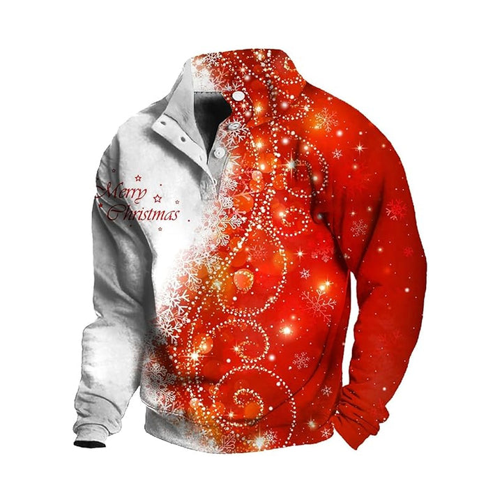 Men's Christmas Trendy Snowflake Graphic Print Sweatshirt 240802441