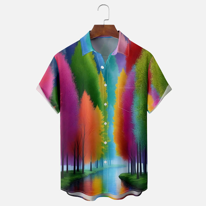 Men's Riverside Colorful Tree Hawaiian Shirt