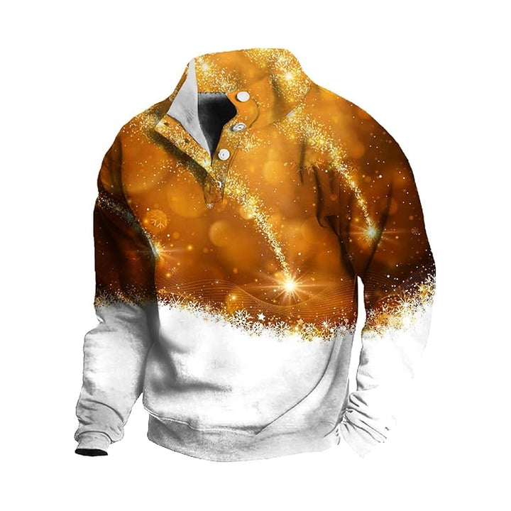 Men's Christmas Trendy Snowflake Graphic Print Sweatshirt