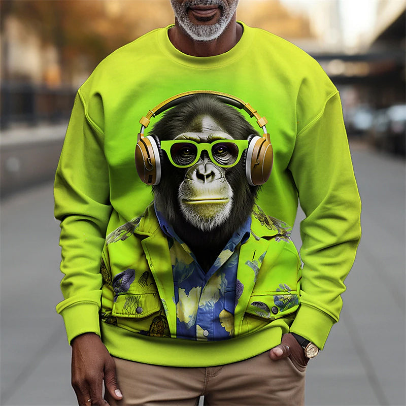 Men's Fashion Holiday 3D Print Long Sleeve Sweatshirt