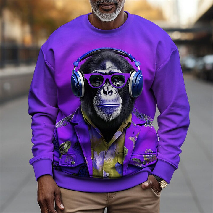 Men's Fashion Holiday 3D Print Long Sleeve Sweatshirt