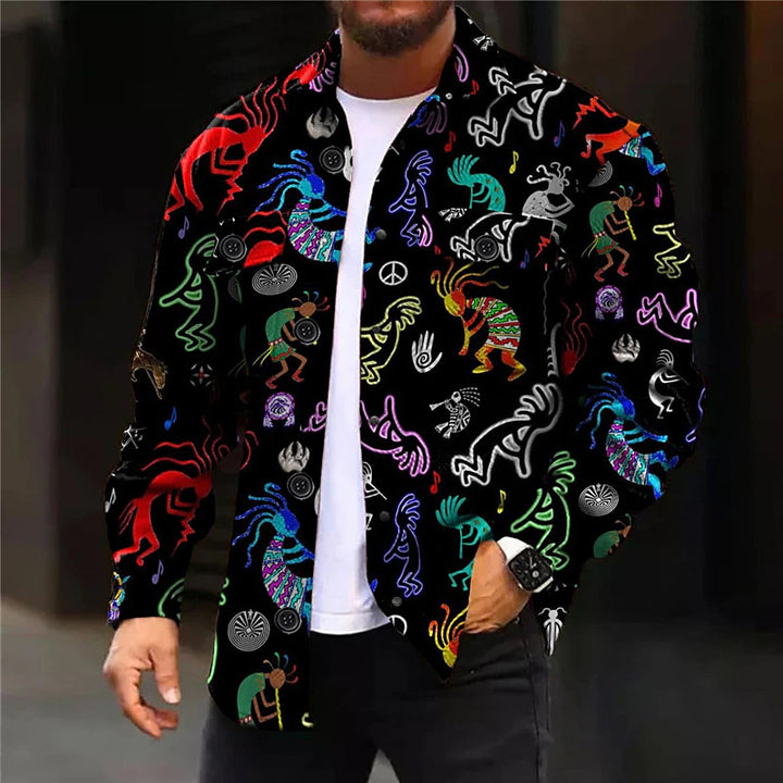 Men's Vintage Paisley Long Sleeve Jacket