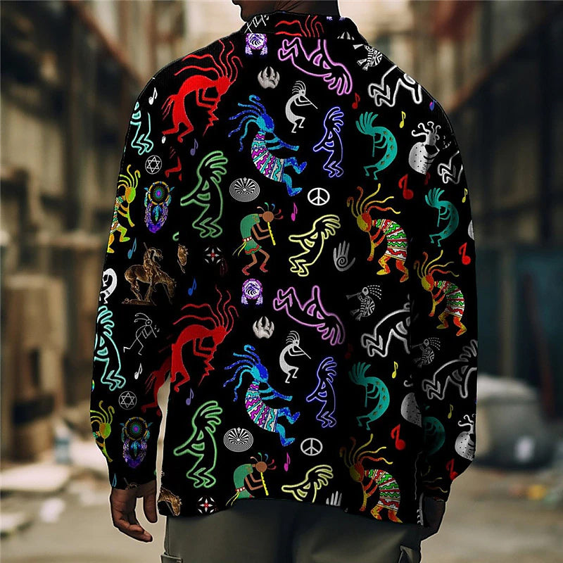 Men's Vintage Paisley Long Sleeve Jacket