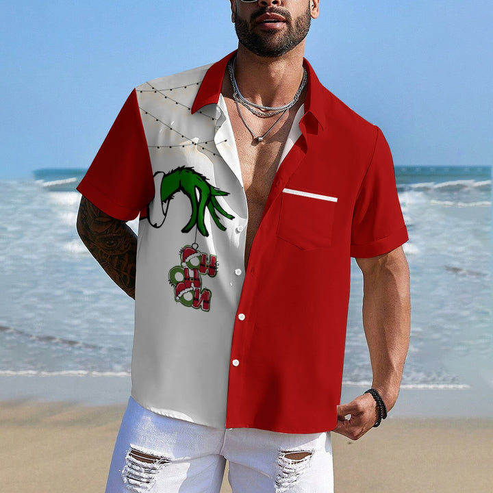 Men's Christmas Grinch Short Sleeve Shirt 2409006780