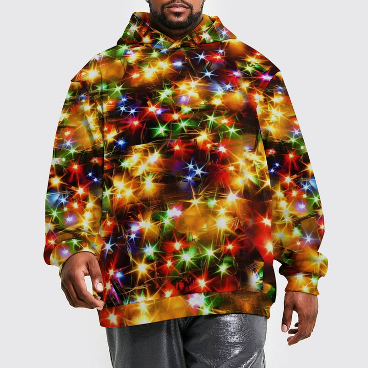 Unisex Hooded Christmas Light String Print Sweatshirt 2311000205