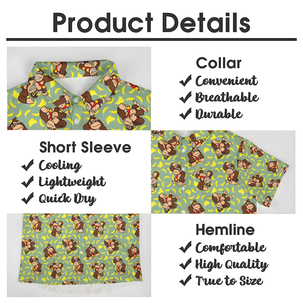 Mens Fashionable Monkey Print Shirt 2409003489