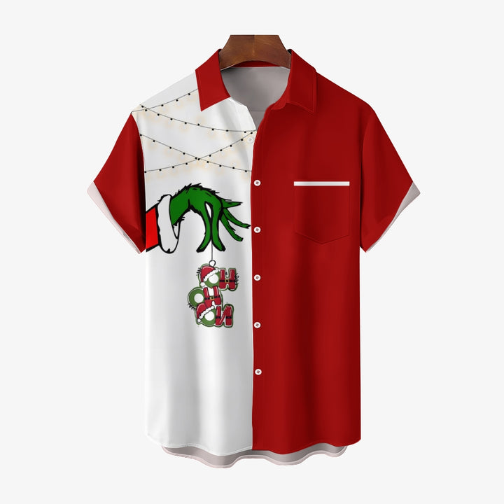 Men's Christmas Grinch Short Sleeve Shirt 2409006780