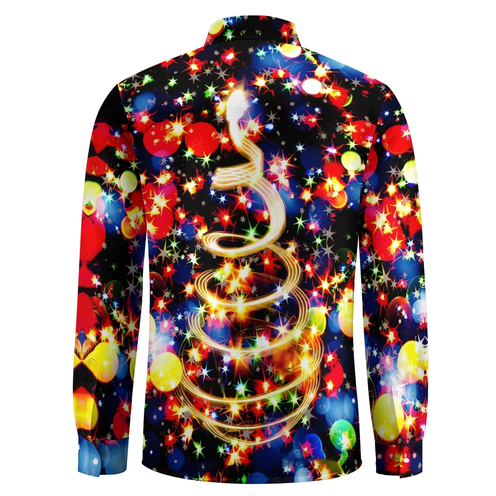 Men's Casual Printed Long Sleeve Shirt 2311000065