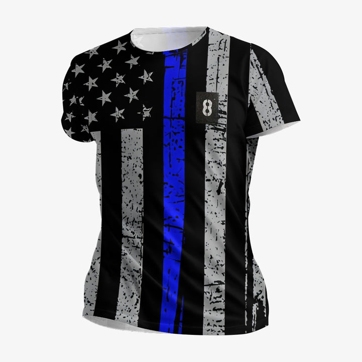 Fashion Star Flag Print Short Sleeve T-shirt 2409003493