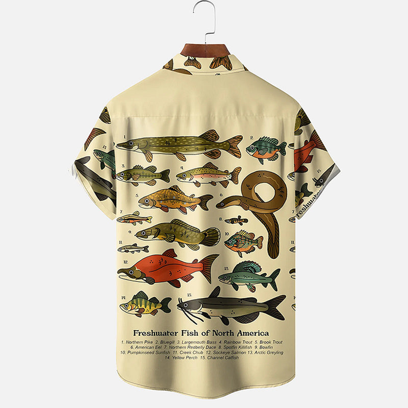 Ocean Fish Art Print Short Sleeve Shirt