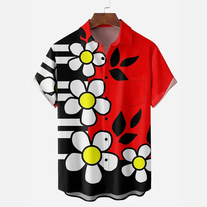 Fashion Casual Holiday Hawaiian Print Short-Sleeved Shirt