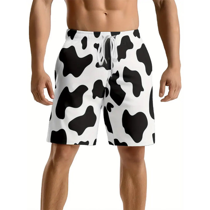 Men's with spots full body print casual shorts