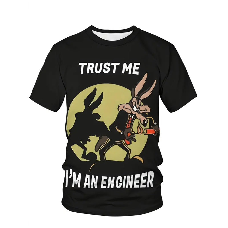 Believe Me, I'm An Engineer - Men's Cartoon Print Short Sleeve T-Shirt