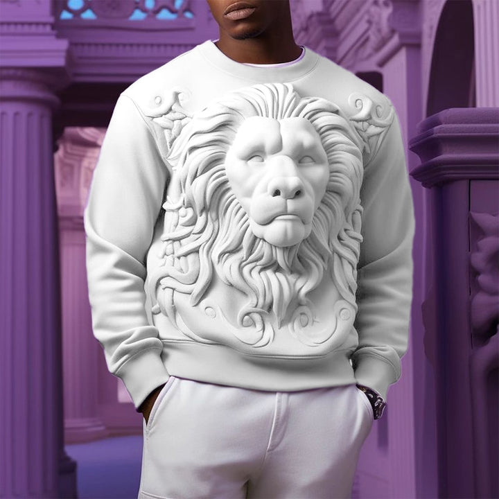 Men's Animal Lion Graphic Print Sweatshirts