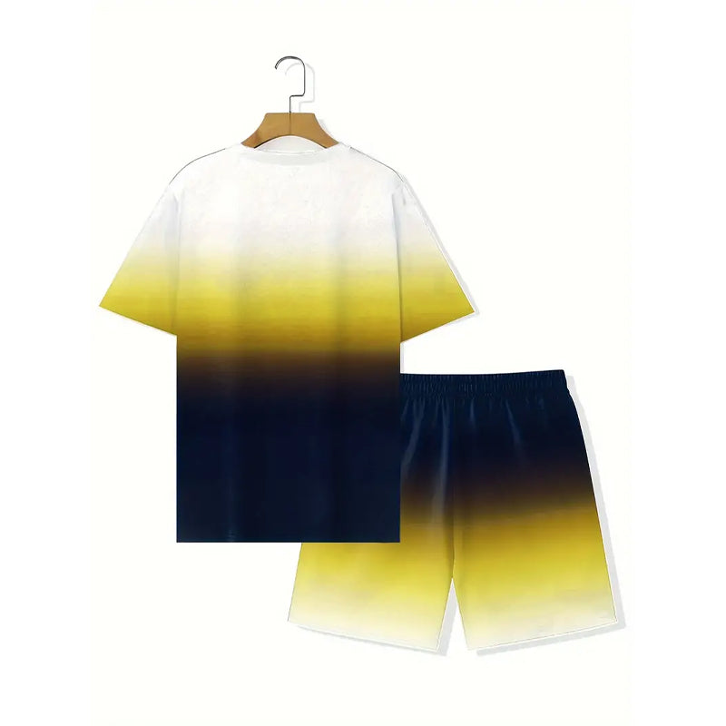 Men's Gradient Summer Outfit 2-piece Set