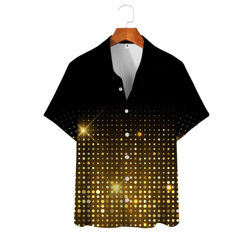 Men's luxury carnival print short-sleeved shirt