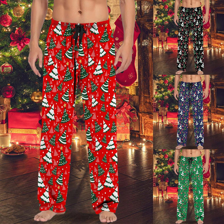 Plus Size Mens Christmas Casual Drawstring Pants