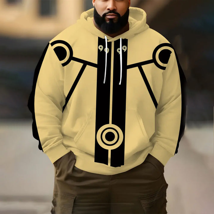 Men's Plus Size 3D Printed Cartoon Hoodie