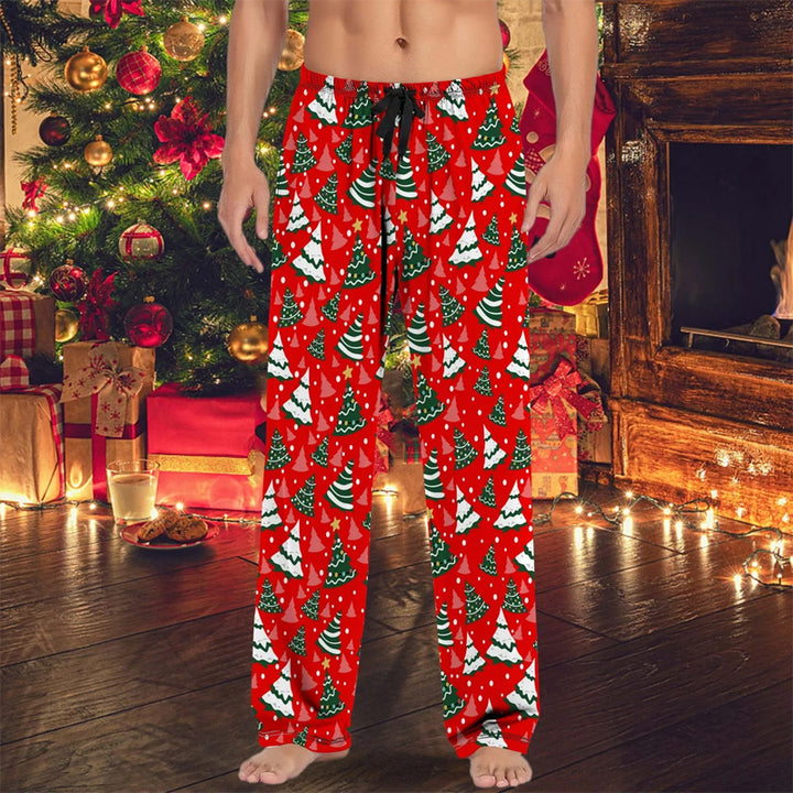 Plus Size Mens Christmas Casual Drawstring Pants