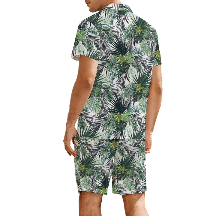 Men's Hawaiian Print Beach Two-Piece Suit 2405002092