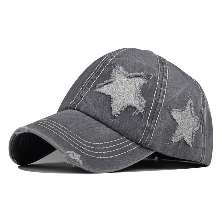 Five-Pointed Star Washed Baseball Cap 240203494