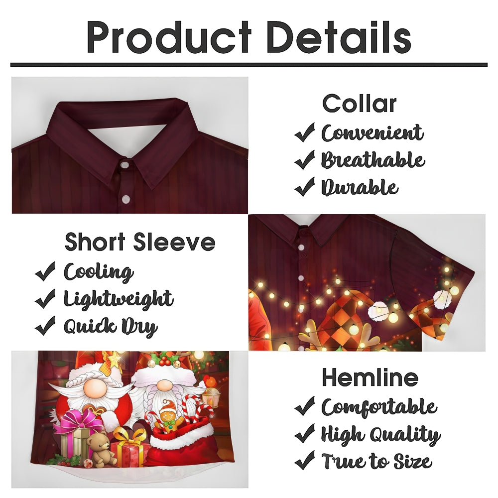 Christmas Gnome Santa Short-Sleeved Shirt 2409011395