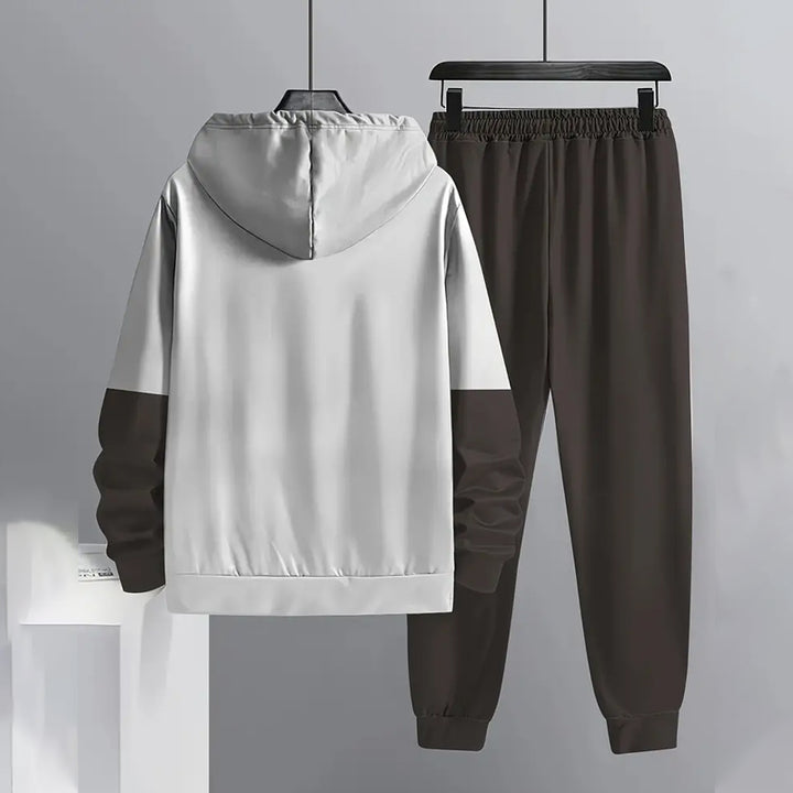 Men's Geometric Print Casual Hoodie & Sweatpants Set