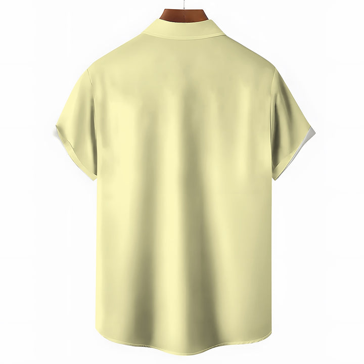 Electric Rock Guitar Bowling Shirt Plus Size Casual Short Sleeve Shirt 2404000702
