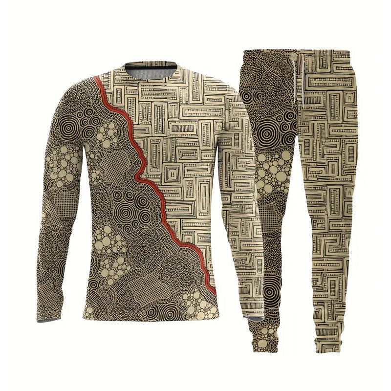 Men's Geometric Digital Print Casual Sets