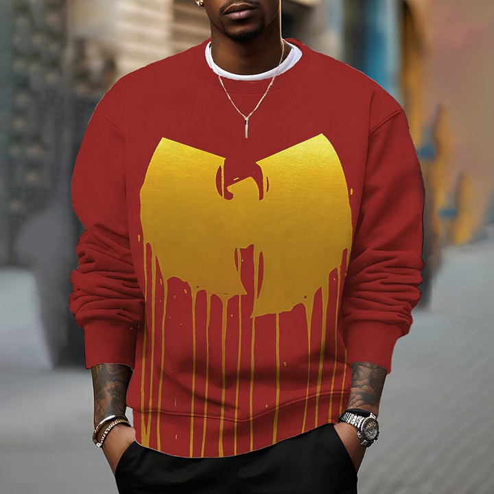 Men's Wu Tang Clan Graphic Print Cotton Casual Sweatshirt