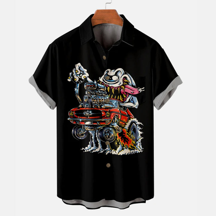 Men's Hot Rod Ghost Fink Short Sleeve Shirt