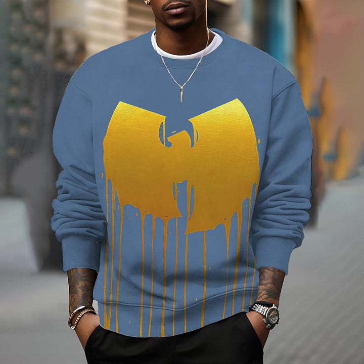 Men's Wu Tang Clan Graphic Print Cotton Casual Sweatshirt