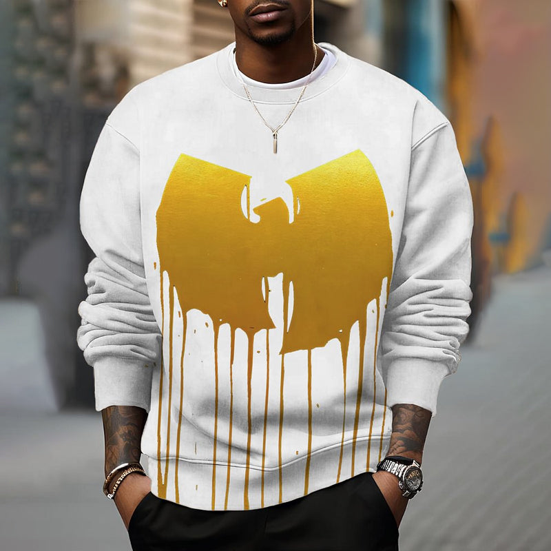 Men's Wu Tang Clan Graphic Print Cotton Casual Sweatshirt