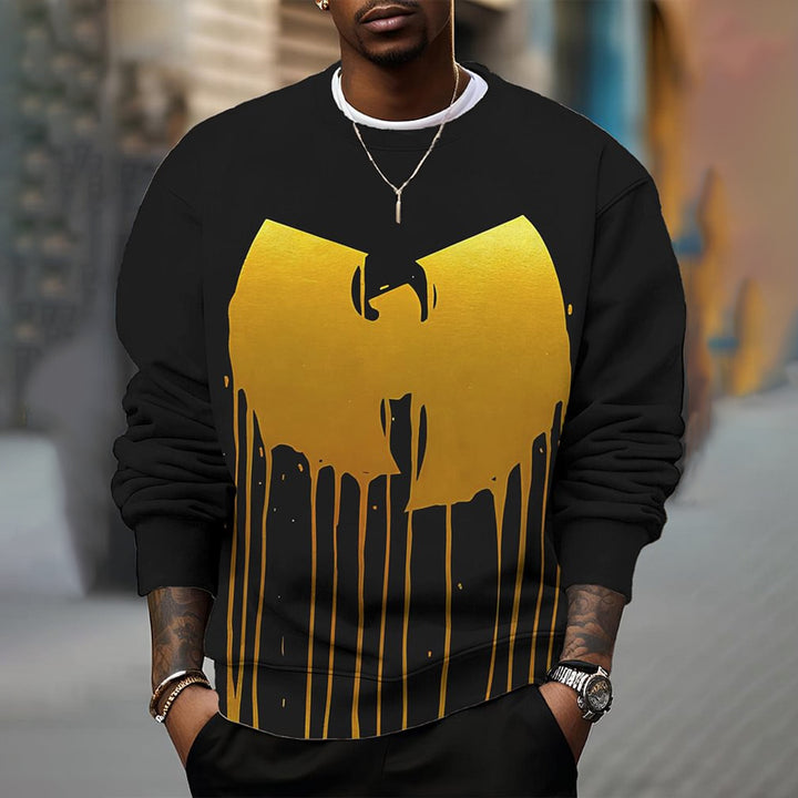 Men's Wu Tang Clan Graphic Print Cotton Casual Sweatshirt