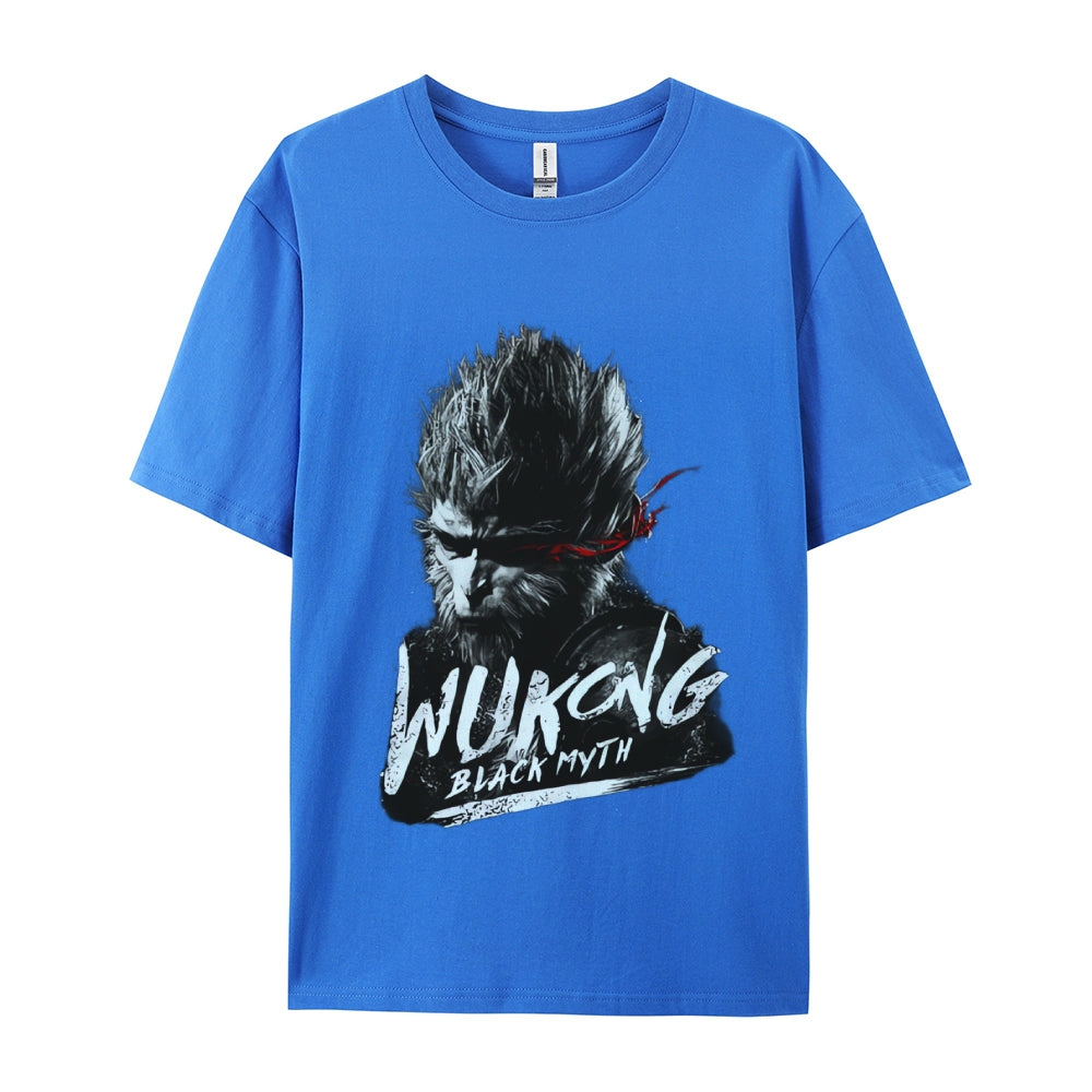 Black Mythology Wukong Printed Crew Neck Short Sleeve T-Shirt 2408007683