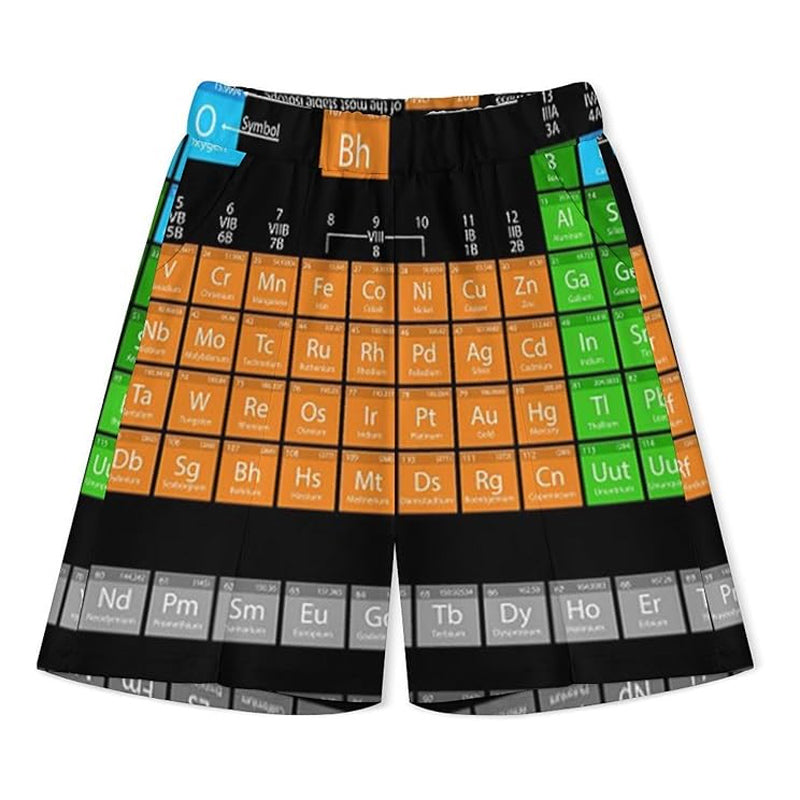 Men's Chemical elements periodic table print Polo 2-Pice Suits